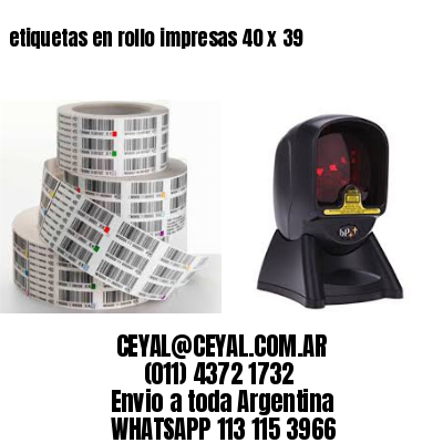 etiquetas en rollo impresas 40 x 39
