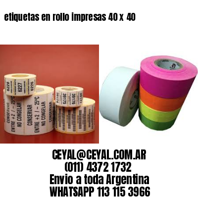 etiquetas en rollo impresas 40 x 40