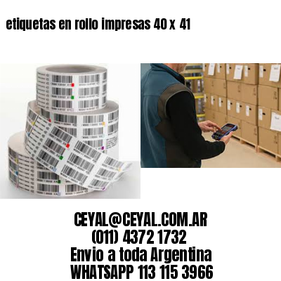 etiquetas en rollo impresas 40 x 41
