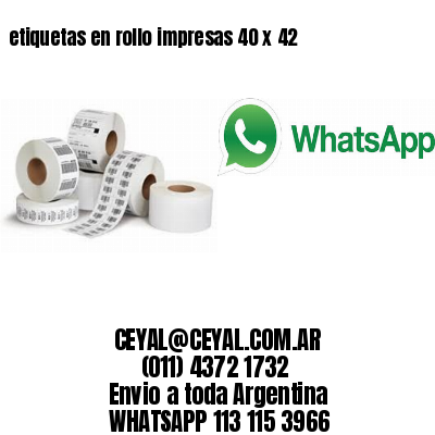 etiquetas en rollo impresas 40 x 42