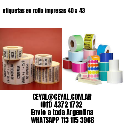etiquetas en rollo impresas 40 x 43