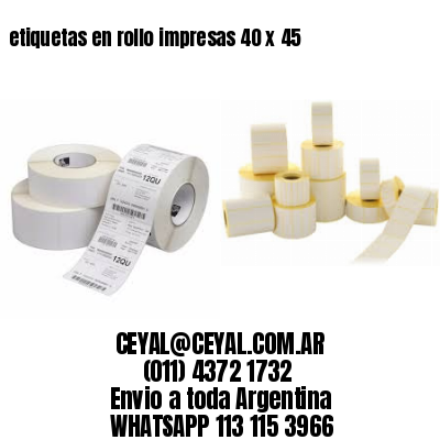 etiquetas en rollo impresas 40 x 45