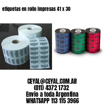 etiquetas en rollo impresas 41 x 30