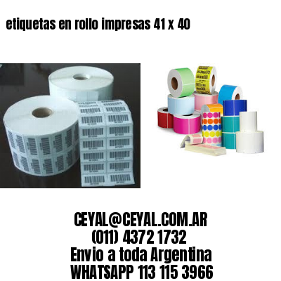 etiquetas en rollo impresas 41 x 40