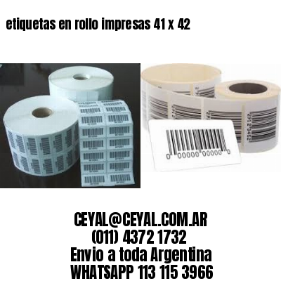 etiquetas en rollo impresas 41 x 42