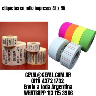 etiquetas en rollo impresas 41 x 48