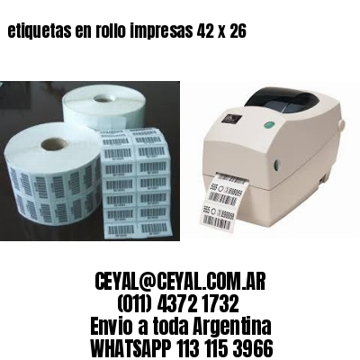 etiquetas en rollo impresas 42 x 26