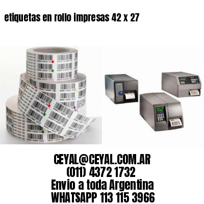 etiquetas en rollo impresas 42 x 27