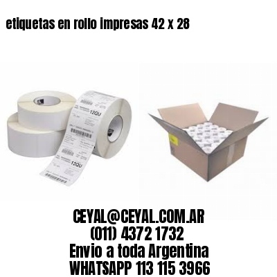 etiquetas en rollo impresas 42 x 28