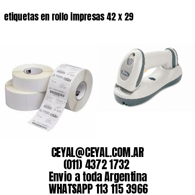 etiquetas en rollo impresas 42 x 29