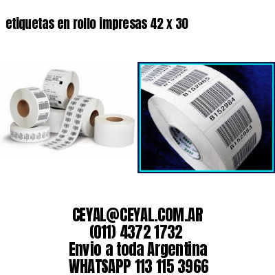 etiquetas en rollo impresas 42 x 30