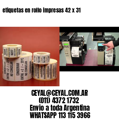 etiquetas en rollo impresas 42 x 31