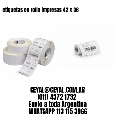 etiquetas en rollo impresas 42 x 36