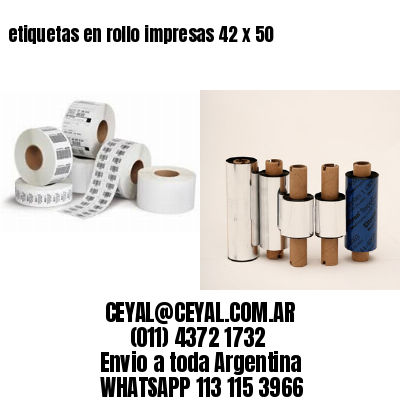 etiquetas en rollo impresas 42 x 50