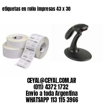 etiquetas en rollo impresas 43 x 30