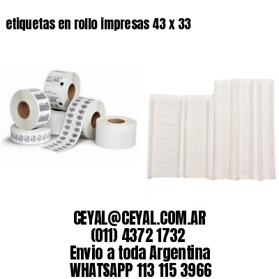 etiquetas en rollo impresas 43 x 33