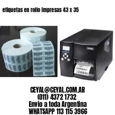 etiquetas en rollo impresas 43 x 35