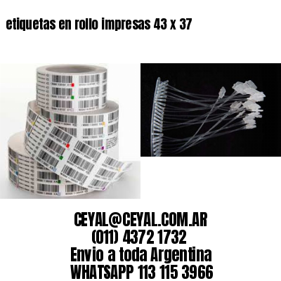 etiquetas en rollo impresas 43 x 37