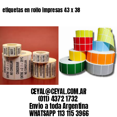 etiquetas en rollo impresas 43 x 38