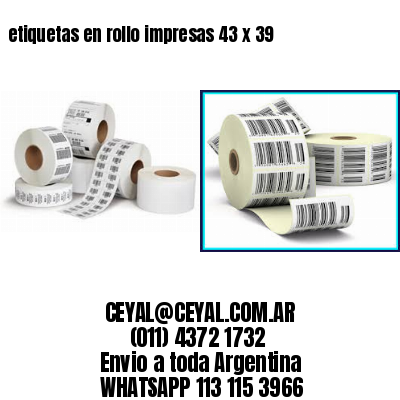 etiquetas en rollo impresas 43 x 39