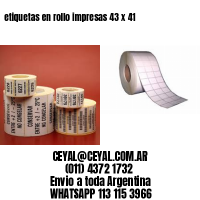 etiquetas en rollo impresas 43 x 41