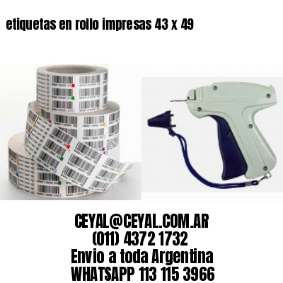 etiquetas en rollo impresas 43 x 49