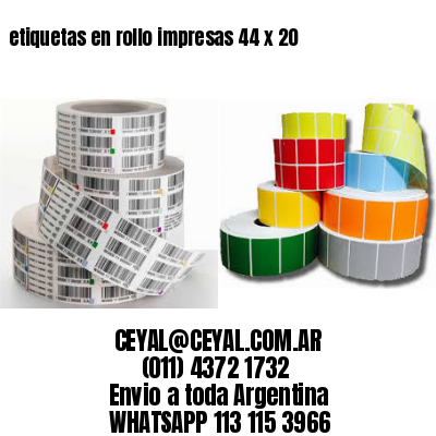 etiquetas en rollo impresas 44 x 20