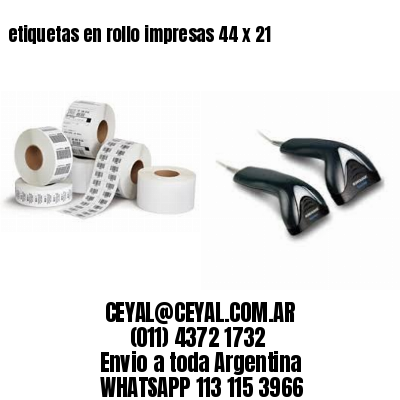 etiquetas en rollo impresas 44 x 21