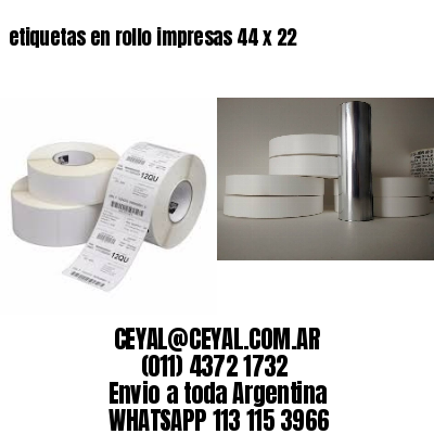 etiquetas en rollo impresas 44 x 22