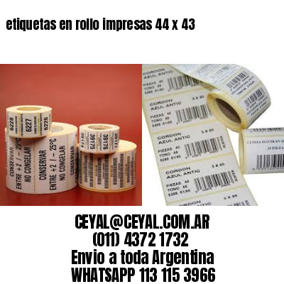 etiquetas en rollo impresas 44 x 43