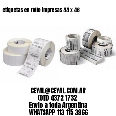 etiquetas en rollo impresas 44 x 46