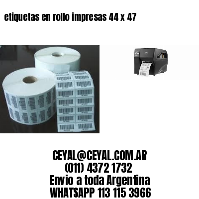 etiquetas en rollo impresas 44 x 47