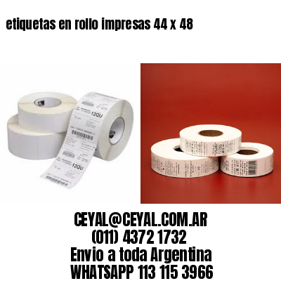 etiquetas en rollo impresas 44 x 48