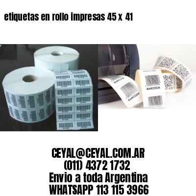 etiquetas en rollo impresas 45 x 41