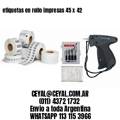 etiquetas en rollo impresas 45 x 42