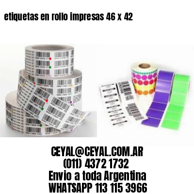 etiquetas en rollo impresas 46 x 42