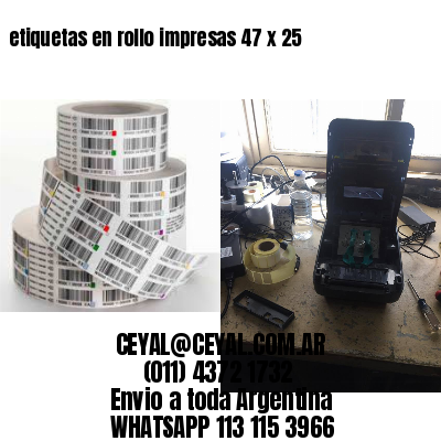 etiquetas en rollo impresas 47 x 25