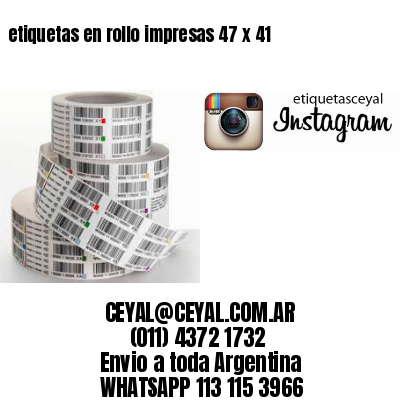 etiquetas en rollo impresas 47 x 41