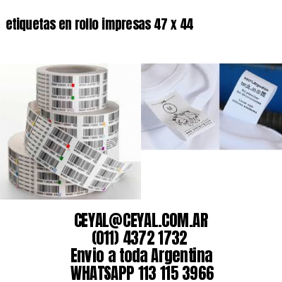 etiquetas en rollo impresas 47 x 44