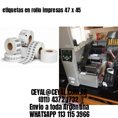 etiquetas en rollo impresas 47 x 45