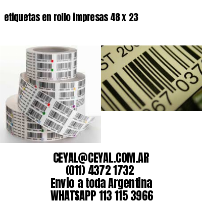 etiquetas en rollo impresas 48 x 23