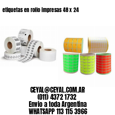 etiquetas en rollo impresas 48 x 24