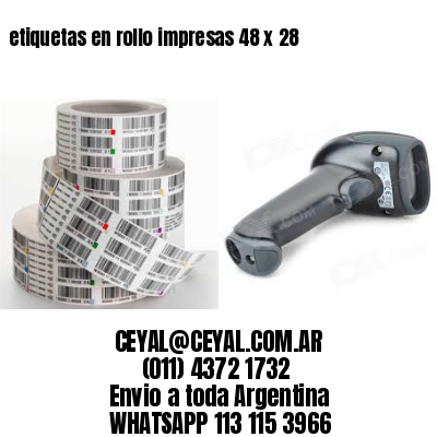 etiquetas en rollo impresas 48 x 28