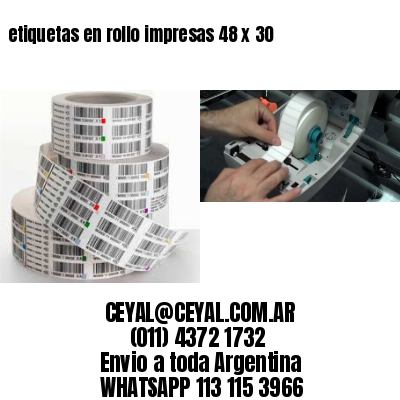 etiquetas en rollo impresas 48 x 30