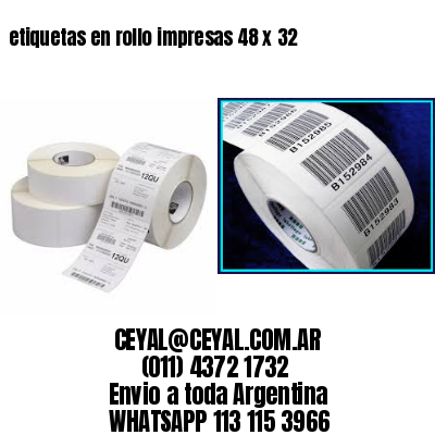 etiquetas en rollo impresas 48 x 32