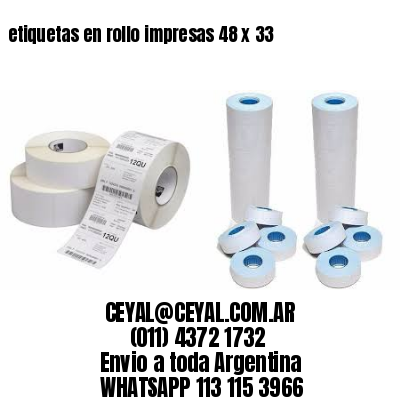 etiquetas en rollo impresas 48 x 33