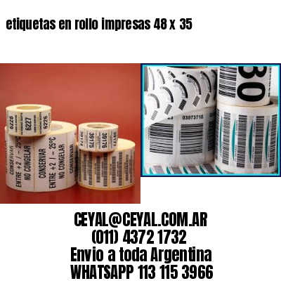 etiquetas en rollo impresas 48 x 35