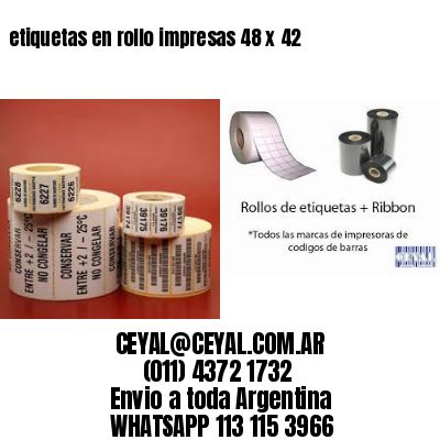 etiquetas en rollo impresas 48 x 42