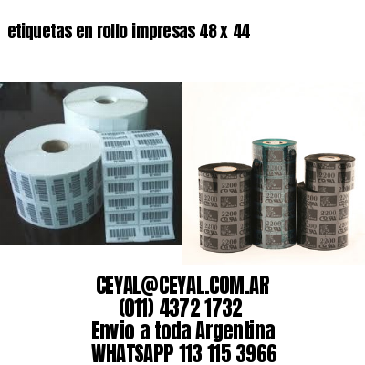 etiquetas en rollo impresas 48 x 44
