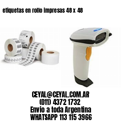 etiquetas en rollo impresas 48 x 48